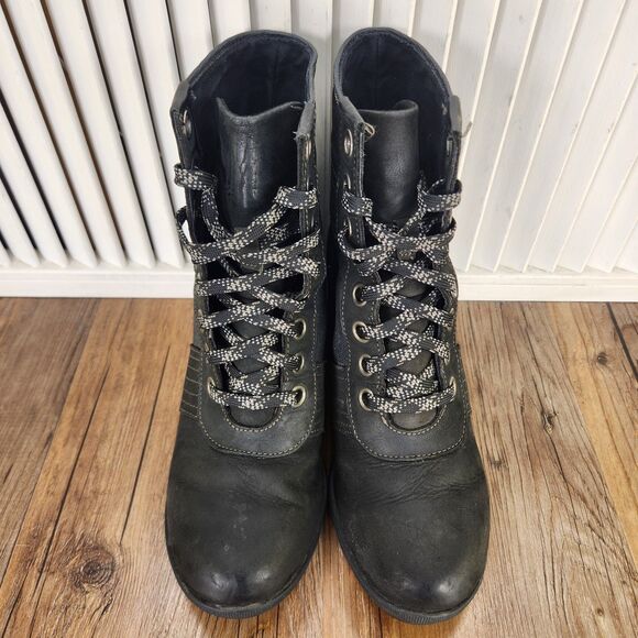 Sorel Lexie Wedge Ankle Boot (Women) - Quarry Leather – The  Sorel Lexie Boots Womens Sz 8 Black Leather Hidden Wedge Heel Lug Ankle Booties